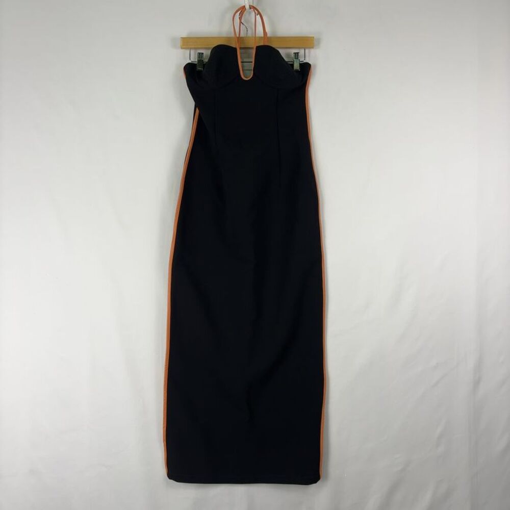 Paris Georgia Midi Dress  NWT Black with Contrast Trim